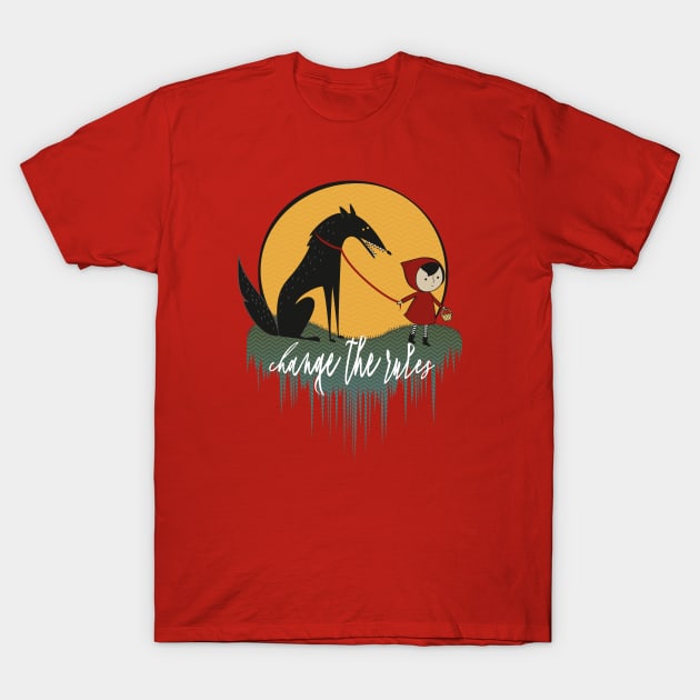 Little Red Riding Hood changes the rules T-Shirt by MissCactusArt